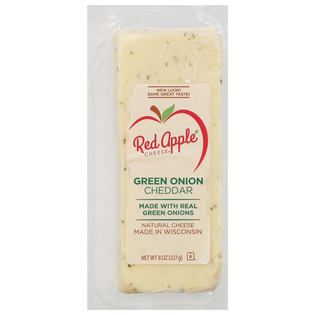 slide 1 of 9, Red Apple Cheese Cheddar Green Onion Cheese 8 oz, 8 oz