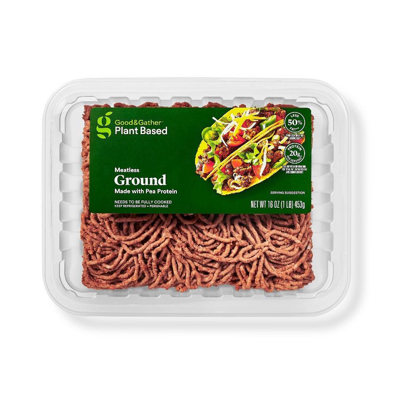 slide 1 of 1, Plant-Based Ground - 16oz - Good & Gather, 16 oz