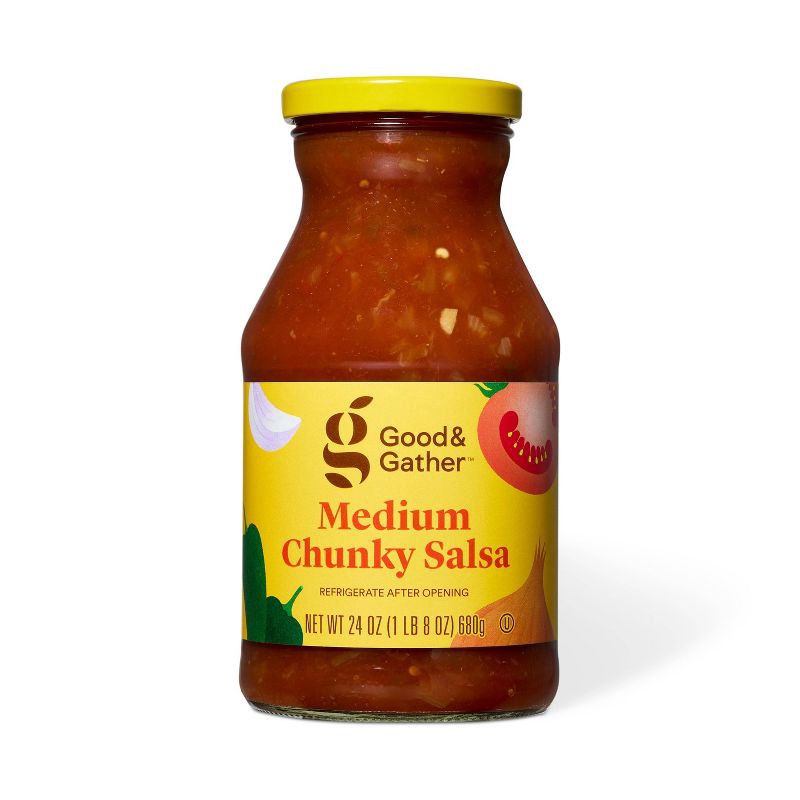 slide 1 of 4, Medium Chunky Salsa 24oz - Good & Gather™, 24 oz