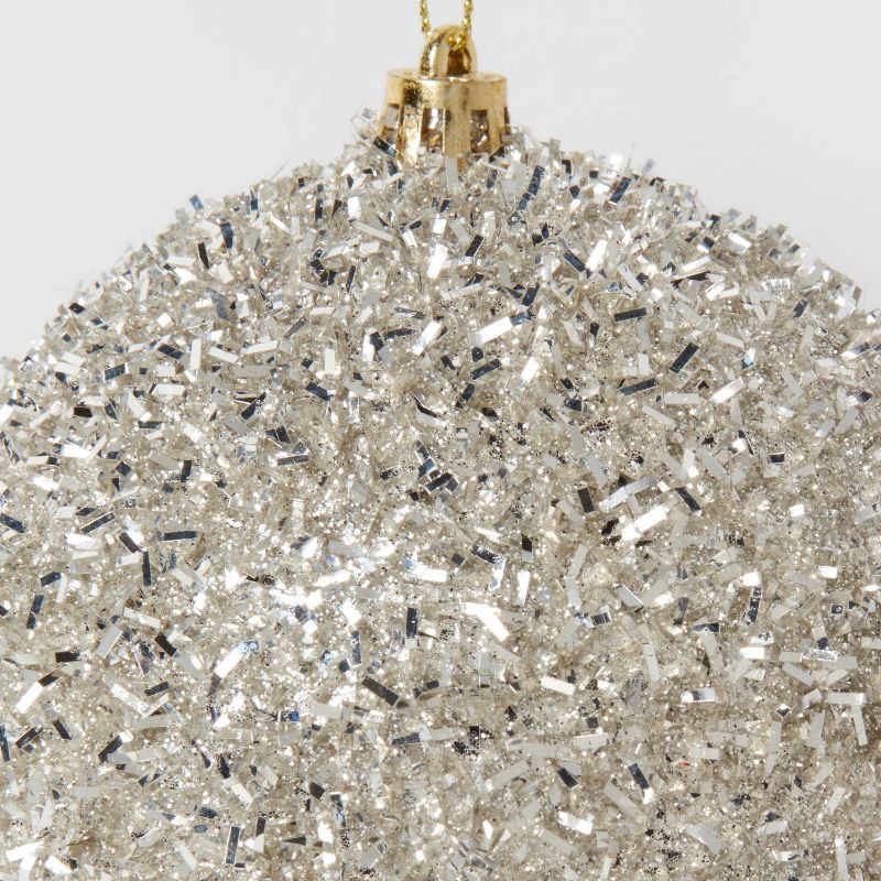 slide 3 of 3, Tinsel Ball Christmas Tree Ornament Champagne - Wondershop™: Sparkling Indoor Decoration, 3.93" Diameter, 1 ct