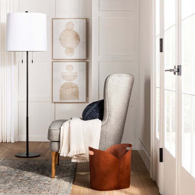 slide 2 of 3, Threshold designed w/Studio McGee (Set of 2) 20" x 24" Abstract Shapes Framed Canvas Brown - Threshold™ designed with Studio McGee, 1 ct