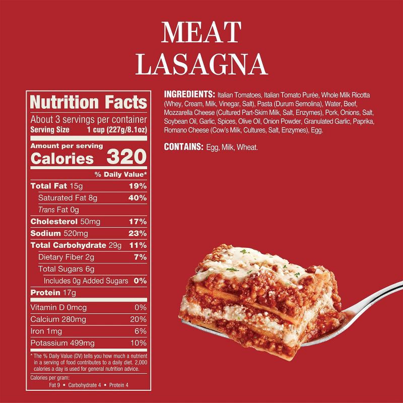 slide 3 of 7, Rao's Made For Home Family Size Frozen Meat Lasagna - 27oz, 27 oz