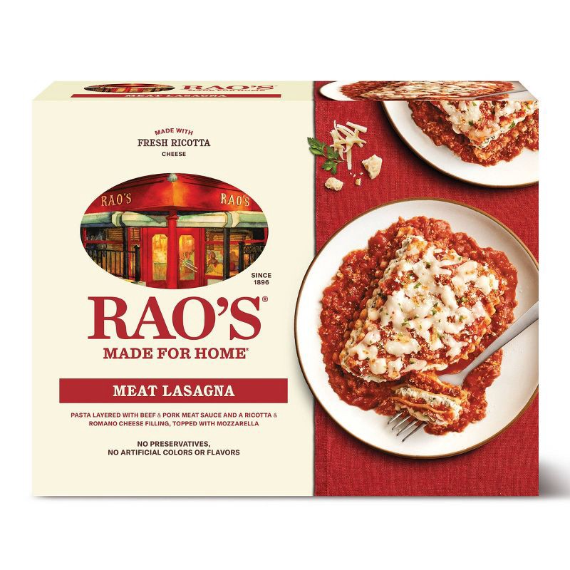 slide 1 of 7, Rao's Made For Home Family Size Frozen Meat Lasagna - 27oz, 27 oz