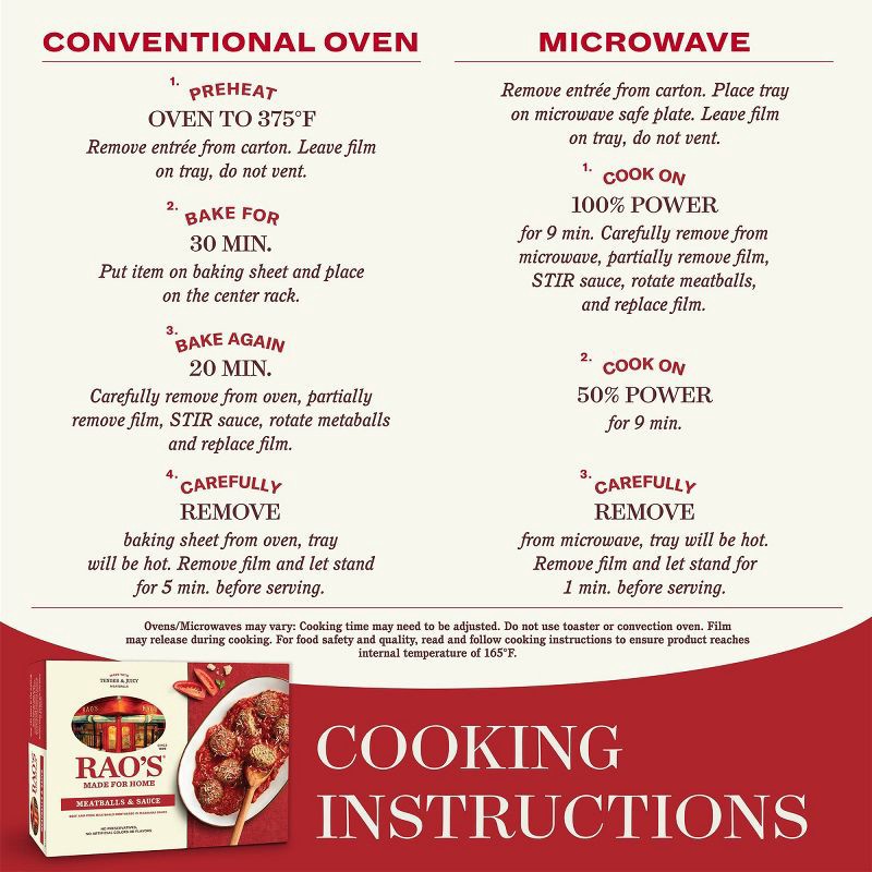 slide 4 of 7, Rao's Made For Home Family Size Frozen Meatballs and Sauce - 24oz, 24 oz
