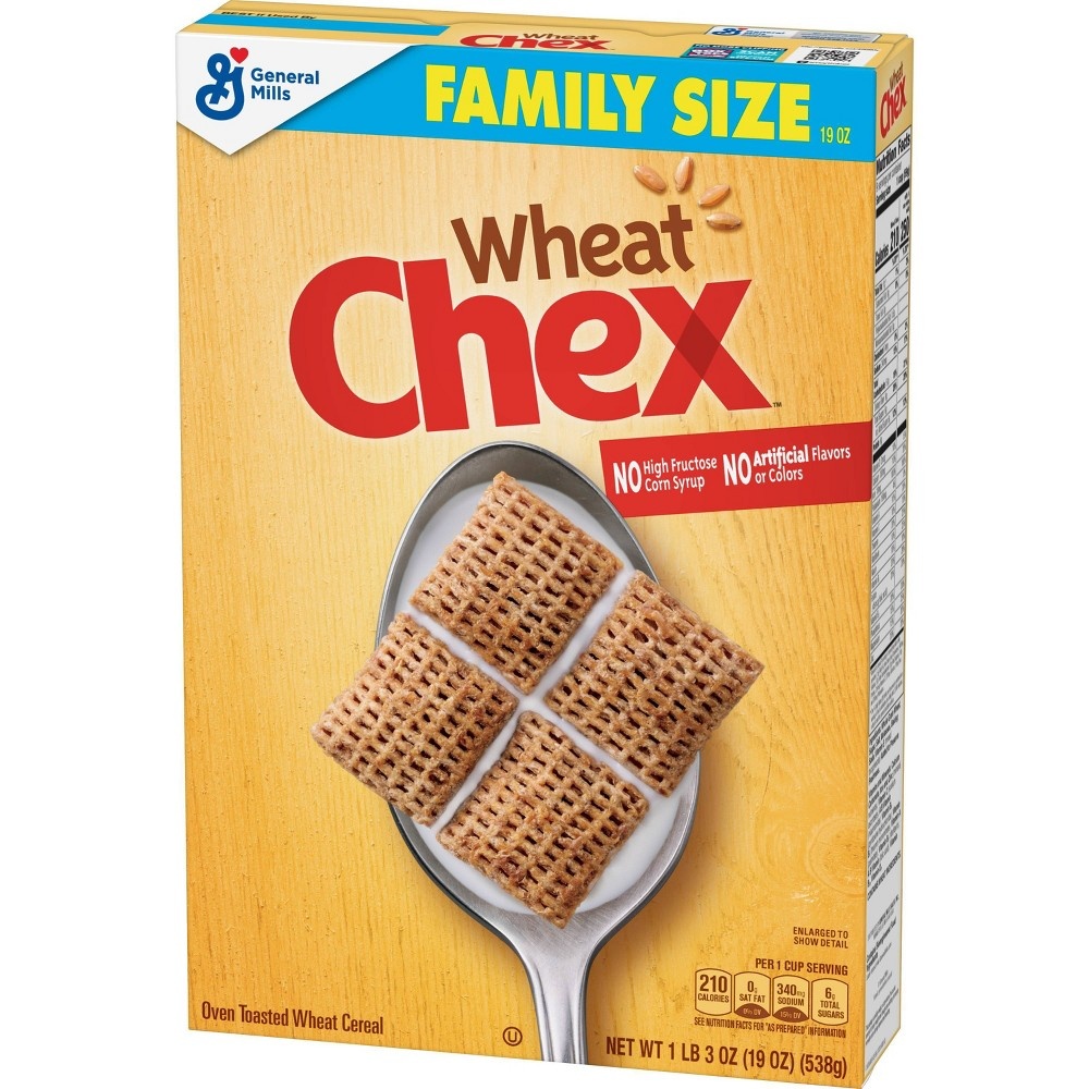 slide 3 of 3, Wheat Chex Cereal Family Size, 19 oz