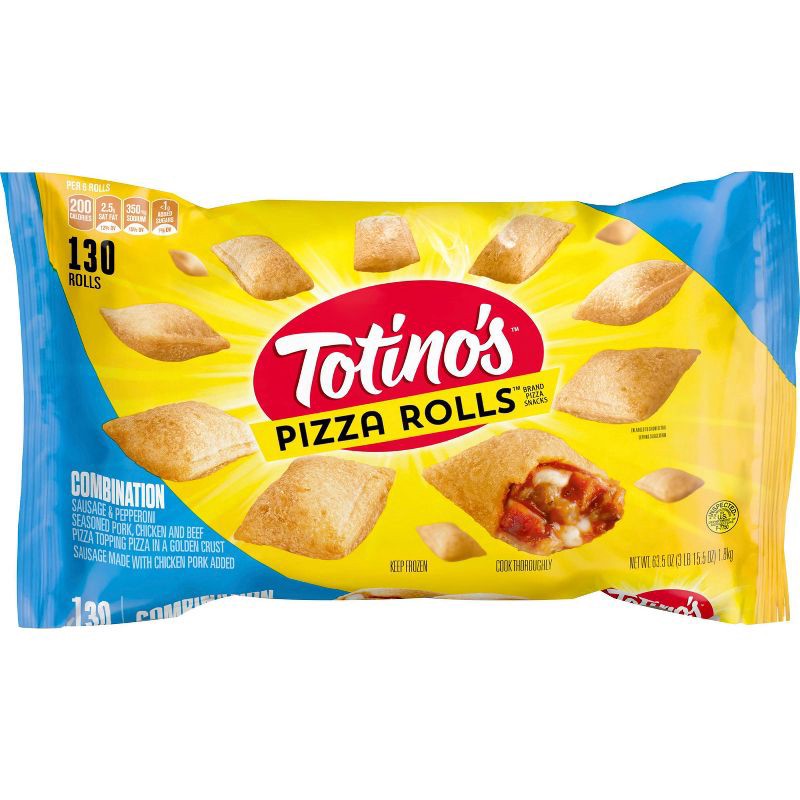 slide 2 of 9, Totino's Frozen Pizza Rolls Combo - 63.5oz/130ct, 63.5 oz, 130 ct