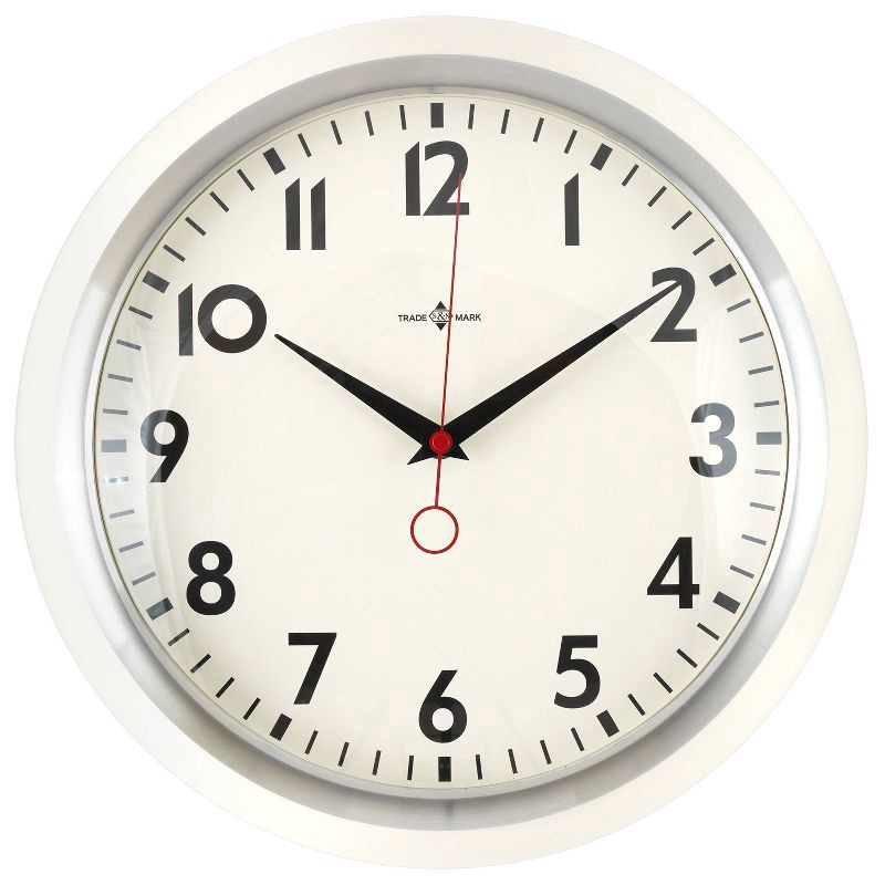 slide 1 of 2, 14" Schoolhouse Clock Cream - Threshold™, 1 ct