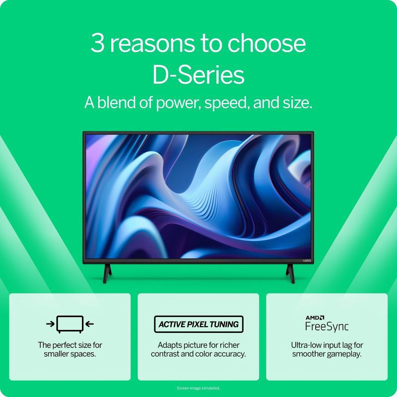 slide 3 of 14, VIZIO D-Series 24" Class 1080p FHD Full-Array LED Smart TV - D24f-J09, 1 ct