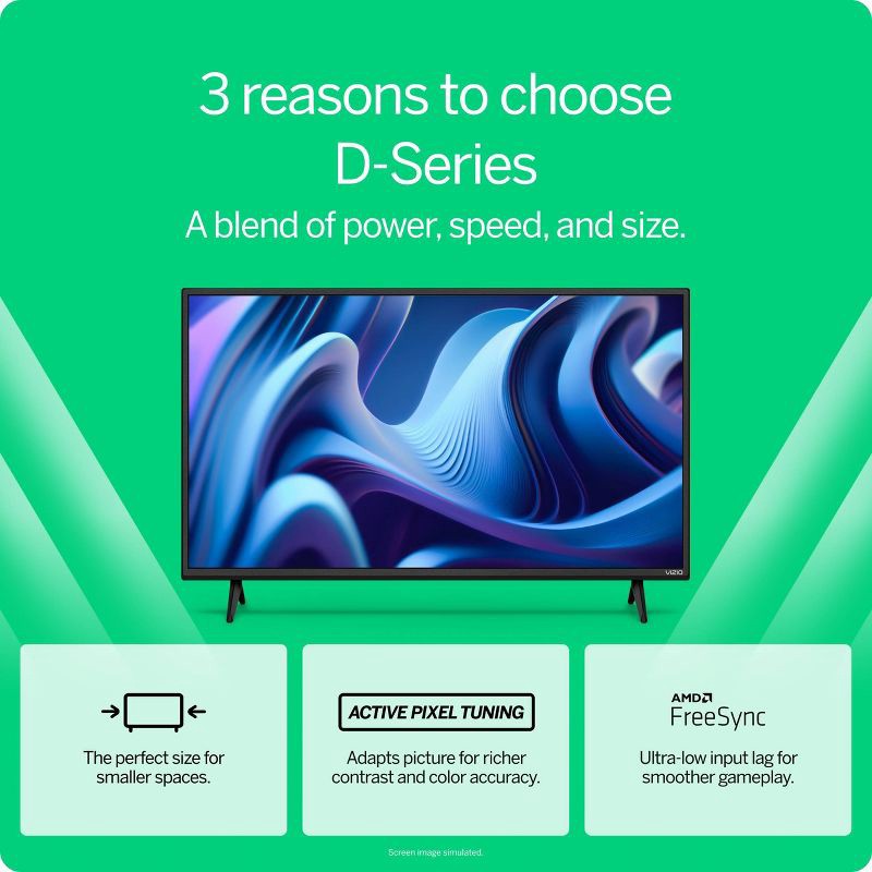 slide 12 of 14, VIZIO D-Series 24" Class 1080p FHD Full-Array LED Smart TV - D24f-J09, 1 ct