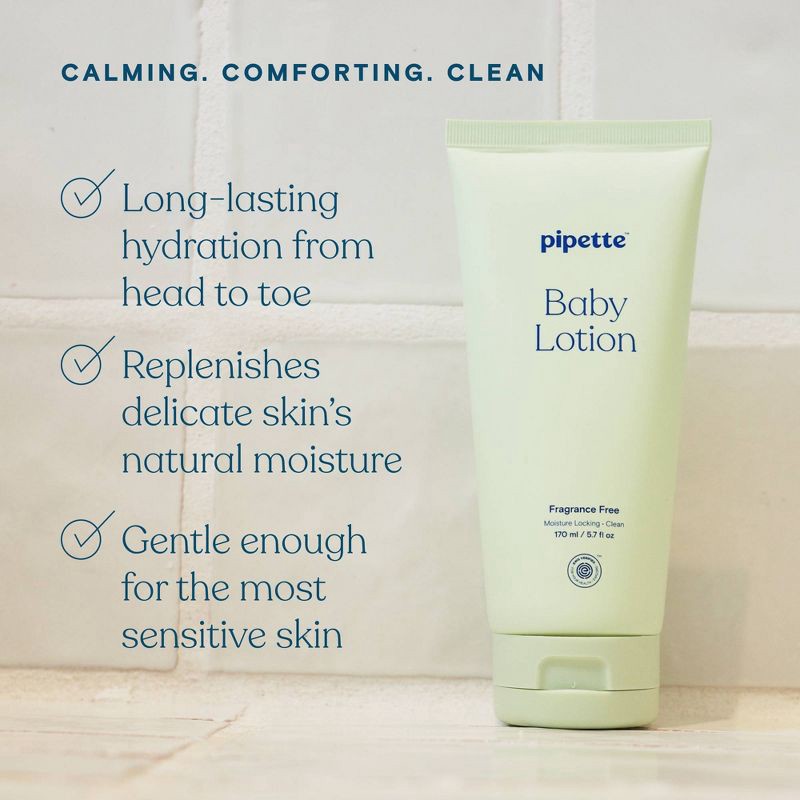 slide 4 of 6, Pipette Baby Lotion Fragrance Free - 5.7 fl oz, 5.7 fl oz