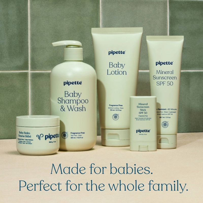 slide 6 of 7, Pipette Baby Shampoo + Wash Fragrance Free - 11.8 fl oz, 11.8 fl oz