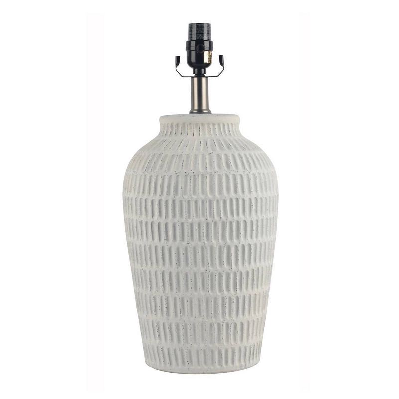 slide 1 of 2, Large Ceramic Textured Table Lamp Base White - Threshold™: Modern Accent Lighting, ETL Listed, 1 ct