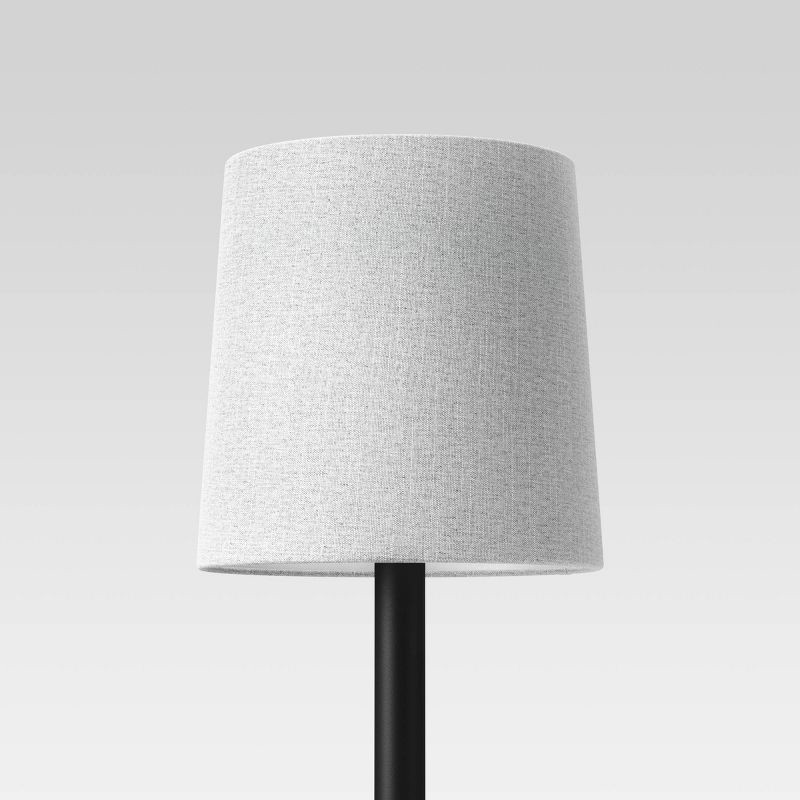 slide 2 of 4, Small Montreal Wren Lamp Shade Natural - Threshold™: Textured Drum Shade, Polyester & Cotton Weave, No Assembly Required, 1 ct