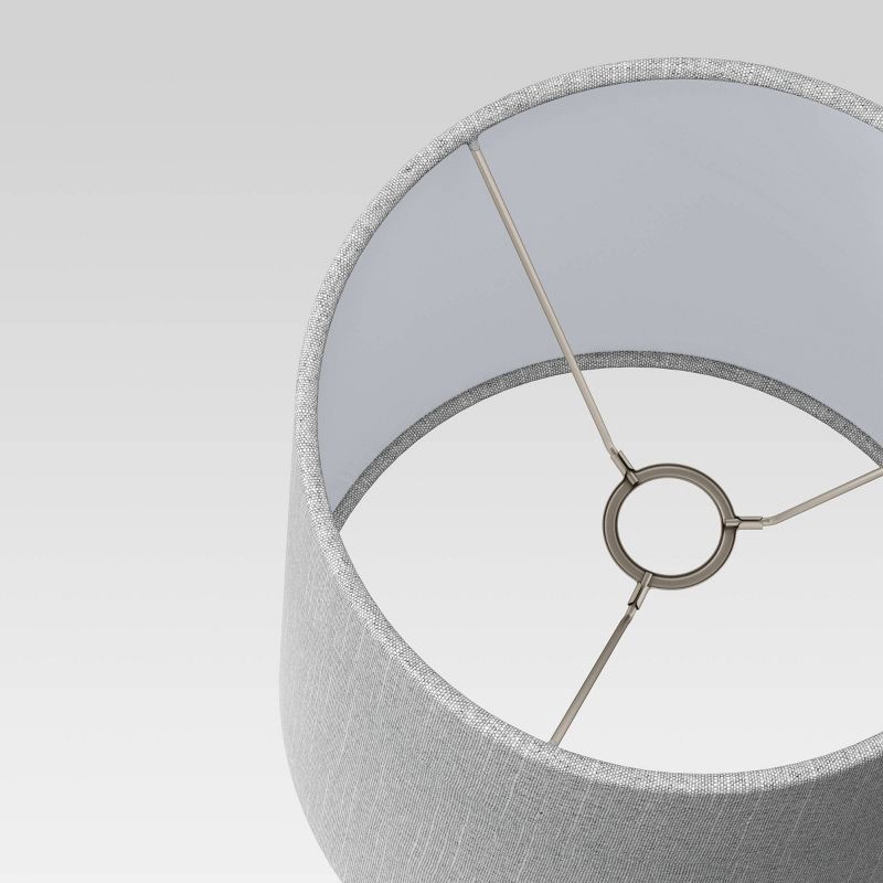 slide 4 of 4, Small Montreal Wren Lamp Shade Natural - Threshold™: Textured Drum Shade, Polyester & Cotton Weave, No Assembly Required, 1 ct