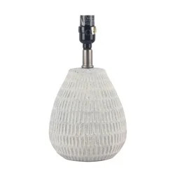Small Ceramic Textured Table Lamp Base White - Threshold™: ETL Listed, No Assembly, Modern Decor, Fits Slip Uno Shade