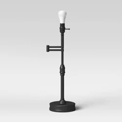 19.5"x6.25" Large Swing Arm Oil Rubbed Lamp Base (Includes LED Light Bulb) Black - Threshold™: Metal Body, No Shade, SGS Certified