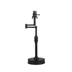 19.5"x6.25" Large Swing Arm Oil Rubbed Lamp Base Black - Threshold™: No Assembly, Adjustable, Metal