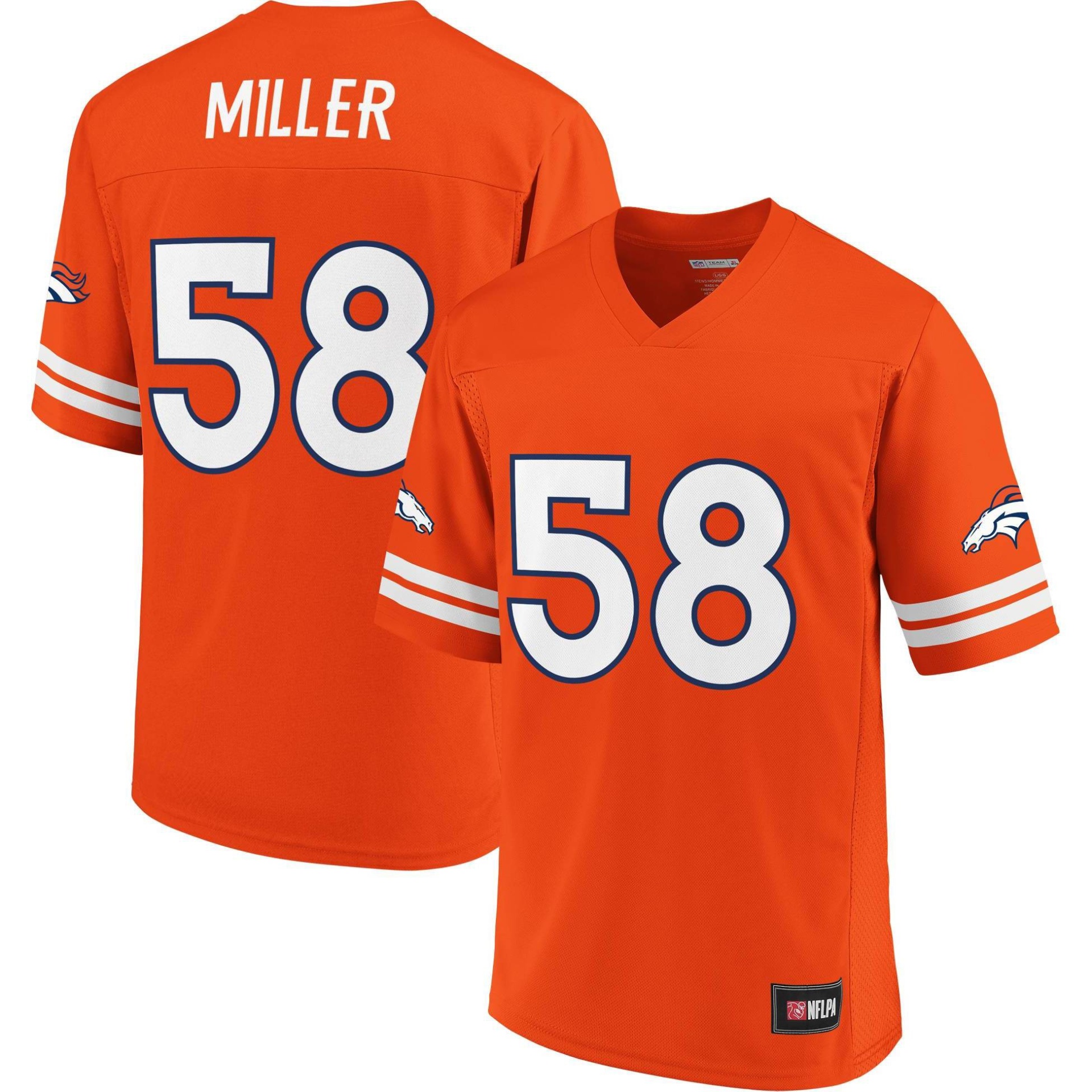 slide 1 of 3, NFL Denver Broncos Von Miller Men's Short Sleeve Jersey - XL, 1 ct