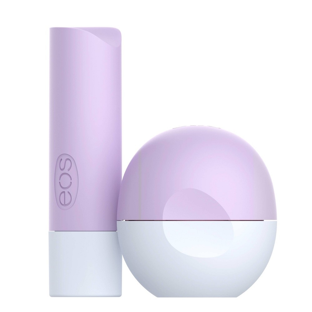 slide 3 of 5, eos flavorlab Lip Balm Stick & Sphere - Dream - Warm Vanilla Milk, 0.39 oz