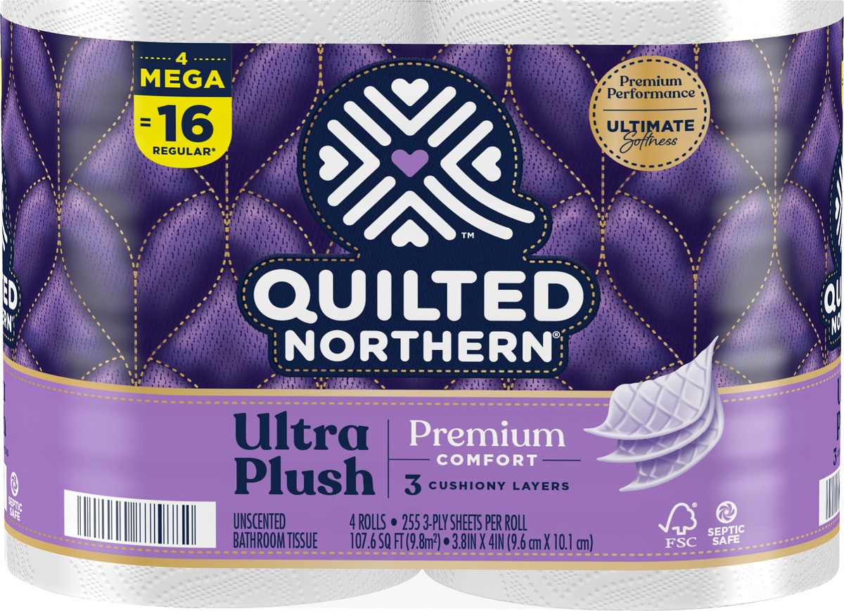 slide 3 of 5, Quilted Northern Ultra Plush Toilet Paper, 4 Mega Rolls, 4 ct