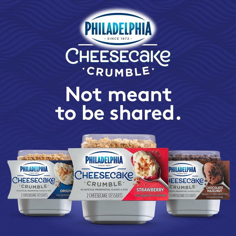 slide 6 of 10, Philadelphia Strawberry Cheesecake Crumble Dessert - 6.6oz/2ct, 6.6 oz, 2 ct