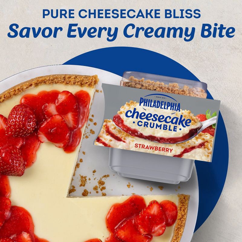 slide 8 of 12, Philadelphia Strawberry Cheesecake Crumble Dessert - 6.6oz/2ct, 6.6 oz, 2 ct