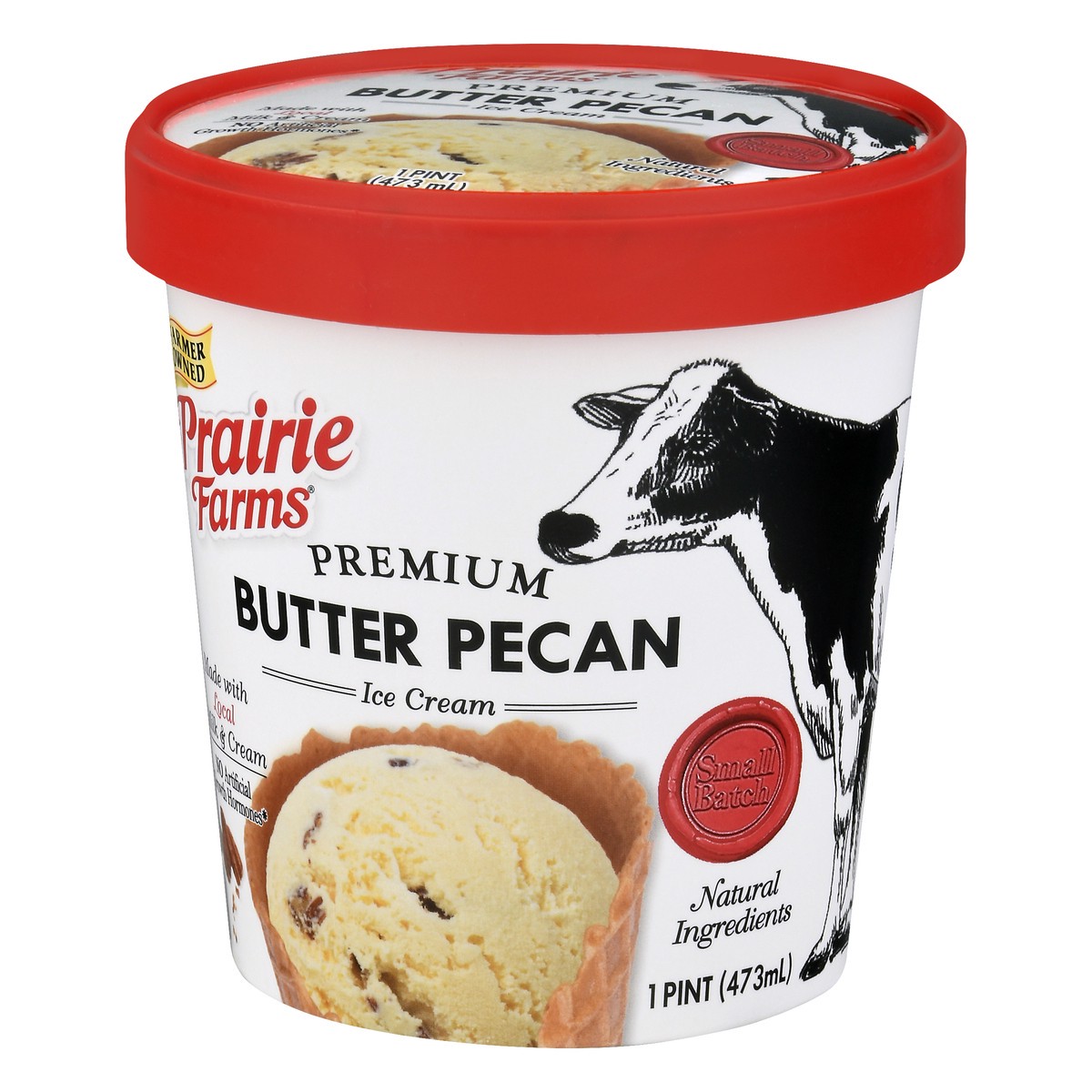 slide 2 of 13, Prairie Farms Premium Butter Pecan Ice Cream 1 pt, 1 pint