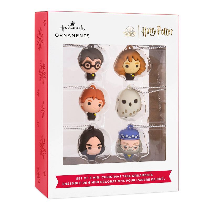 slide 6 of 6, Hallmark 6pc Harry Potter Mini Christmas Tree Ornament Set: Collectible Figurines, Indoor Decoration, 6 ct