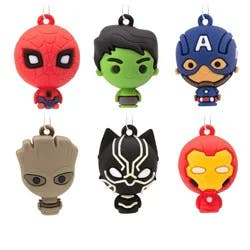 Hallmark 6pc Marvel Avengers Mini Christmas Tree Ornament Set: Spider-Man, Iron Man, Hulk, Groot, Captain America