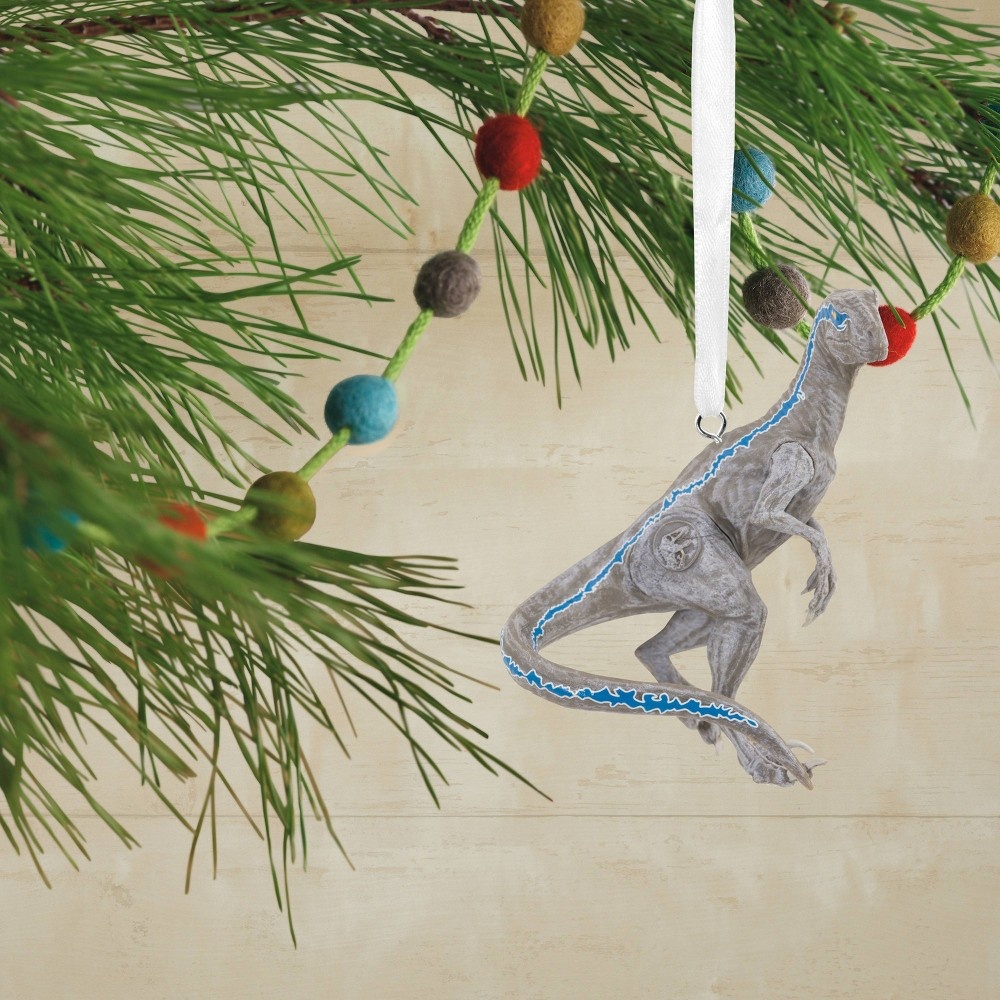 slide 3 of 4, Hallmark Jurassic World Blue the Velociraptor Christmas Tree Ornament, 1 ct