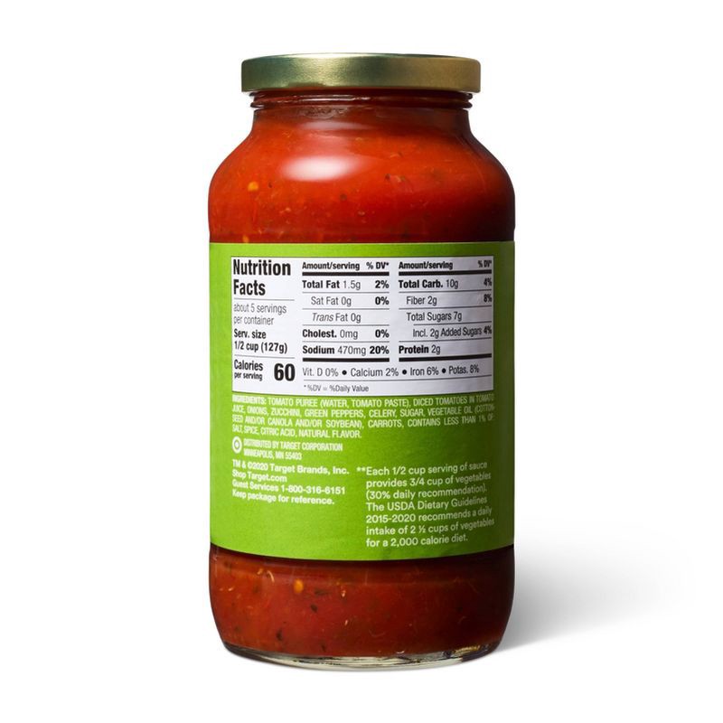 slide 2 of 5, Garden Combo Pasta Sauce - 23.75oz - Good & Gather™, 23.75 oz