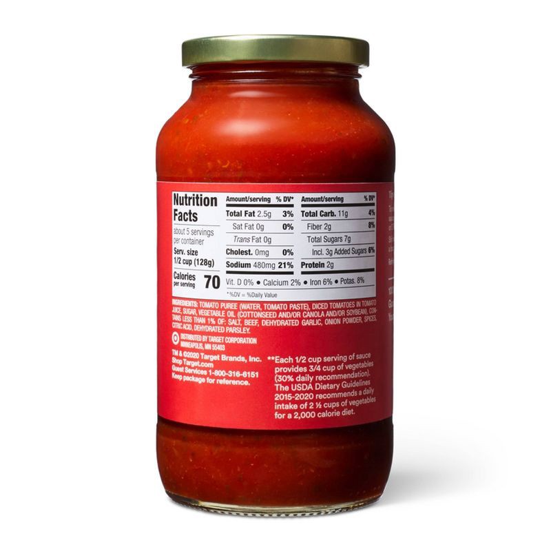 slide 2 of 5, Classic Flavored with Meat Pasta Sauce - 24oz - Good & Gather™, 24 oz