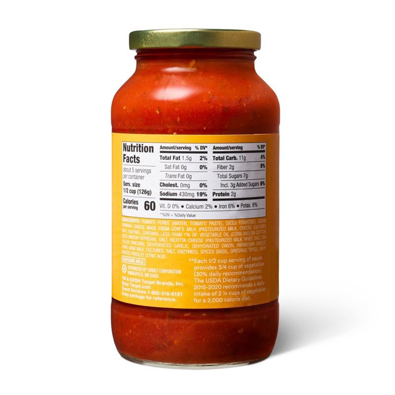 slide 2 of 5, Three Cheese Pasta Sauce - 24oz - Good & Gather™, 24 oz