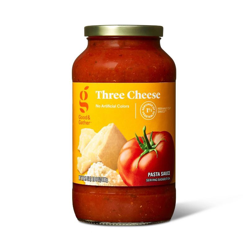 slide 1 of 3, Three Cheese Pasta Sauce - 24oz - Good & Gather™, 24 oz