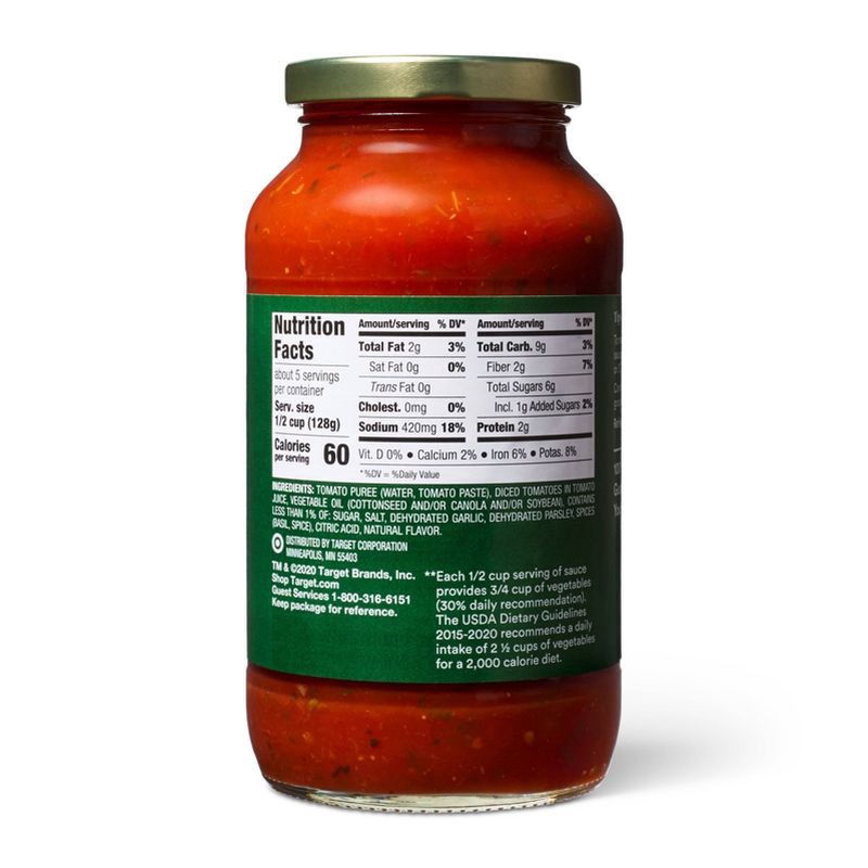 slide 2 of 5, Tomato, Basil & Garlic Pasta Sauce - 24oz - Good & Gather™, 24 oz