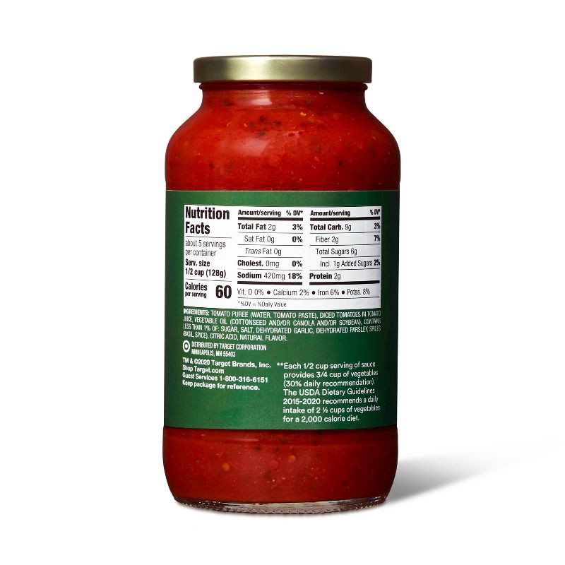 slide 2 of 3, Tomato, Basil & Garlic Pasta Sauce - 24oz - Good & Gather™, 24 oz