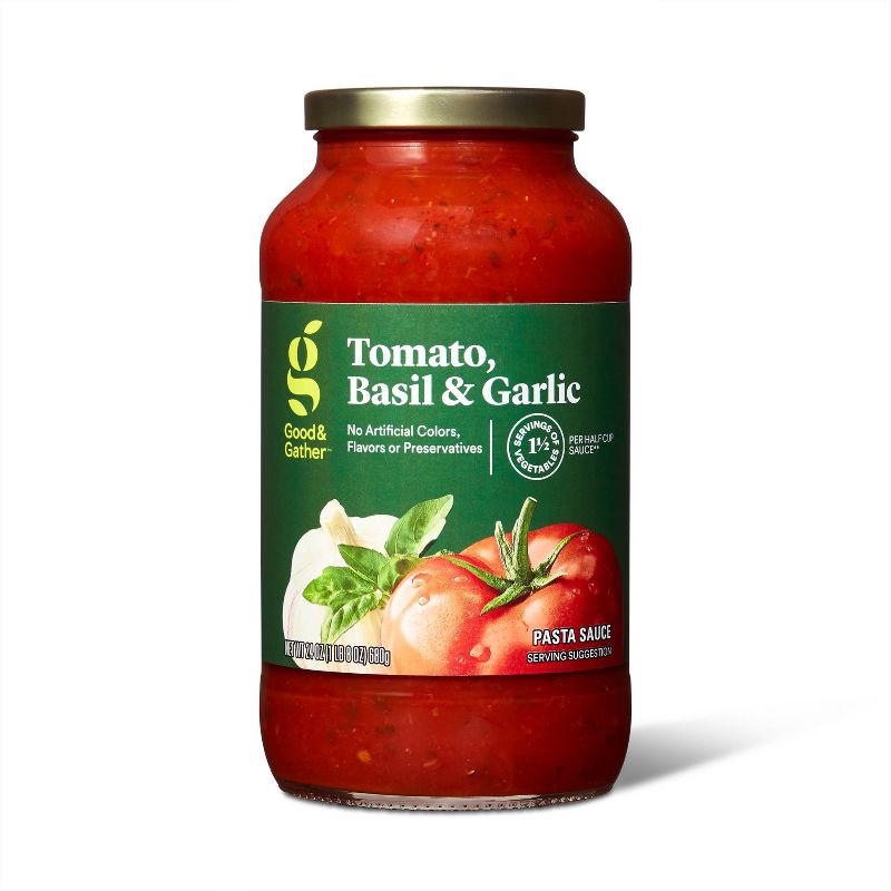 slide 1 of 3, Tomato, Basil & Garlic Pasta Sauce - 24oz - Good & Gather™, 24 oz