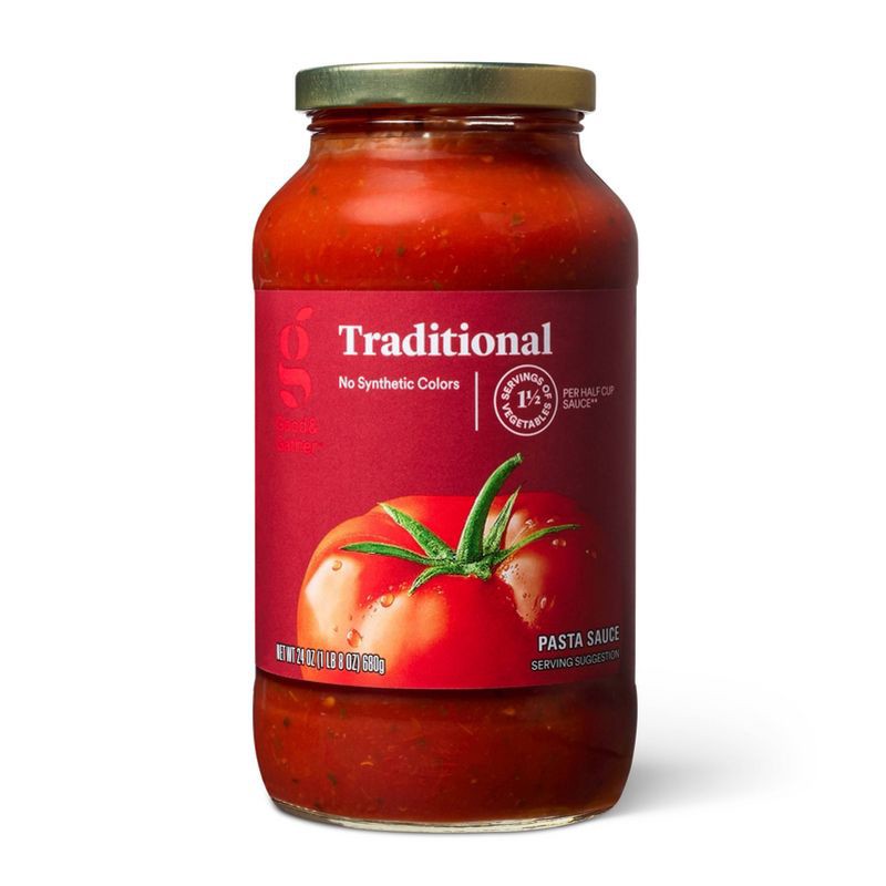 slide 1 of 5, Traditional Pasta Sauce - 24oz - Good & Gather™, 24 oz