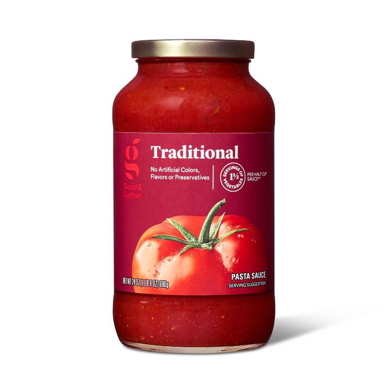 slide 1 of 3, Traditional Pasta Sauce - 24oz - Good & Gather™, 24 oz