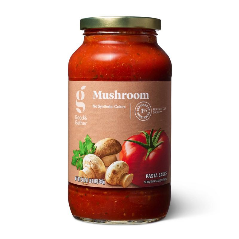 slide 1 of 5, Mushroom Pasta Sauce - 24oz - Good & Gather™, 24 oz