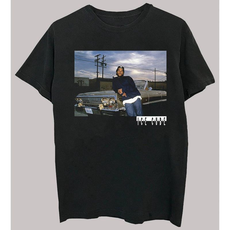 slide 1 of 2, Merch Traffic Men's Ice Cube Short Sleeve Graphic Crewneck T-Shirt - Black L, 1 ct