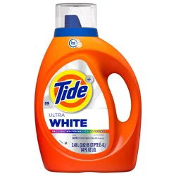 Tide Ultra White Liquid Laundry Detergent, 84 fl oz, 59 Loads, Laundry Detergent Liquid for Bright Whites and Colours