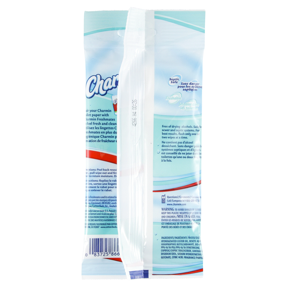 slide 2 of 2, Charmin Freshmates To Go Flushable Wipes, 10 ct