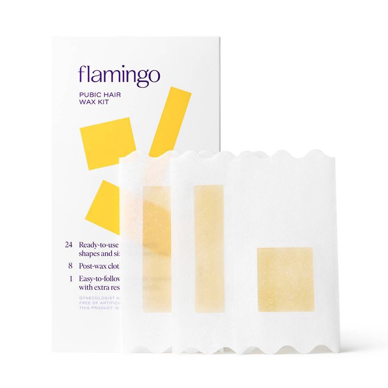 slide 5 of 7, Flamingo Pubic Hair Wax Kit - 24pk, 24 ct