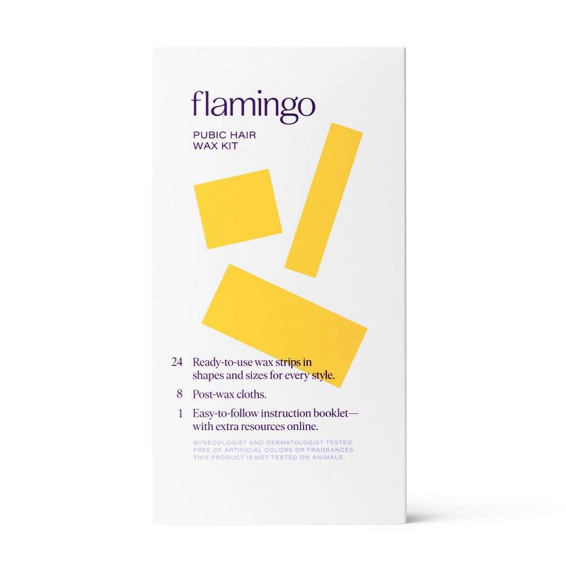 slide 1 of 7, Flamingo Pubic Hair Wax Kit - 24pk, 24 ct