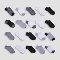 Hanes Girls' 20pk No Show Socks - Colors May Vary L: Lightweight Knit, Tagless Design