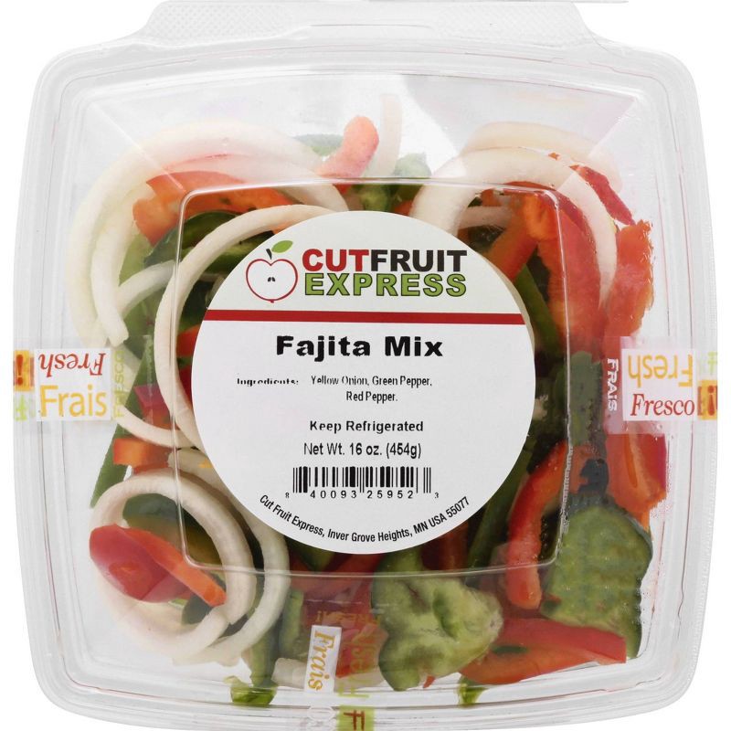slide 1 of 3, Cut Fruit Express Fajita Mix - 16oz, 16 oz