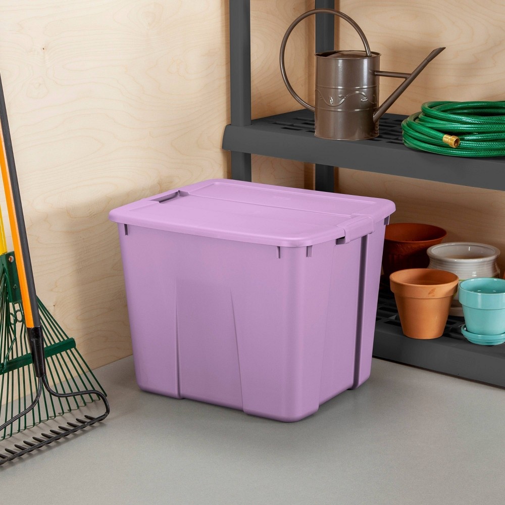 Sterilite Bright Lilac 45-Gallon Latch Storage Tote Container