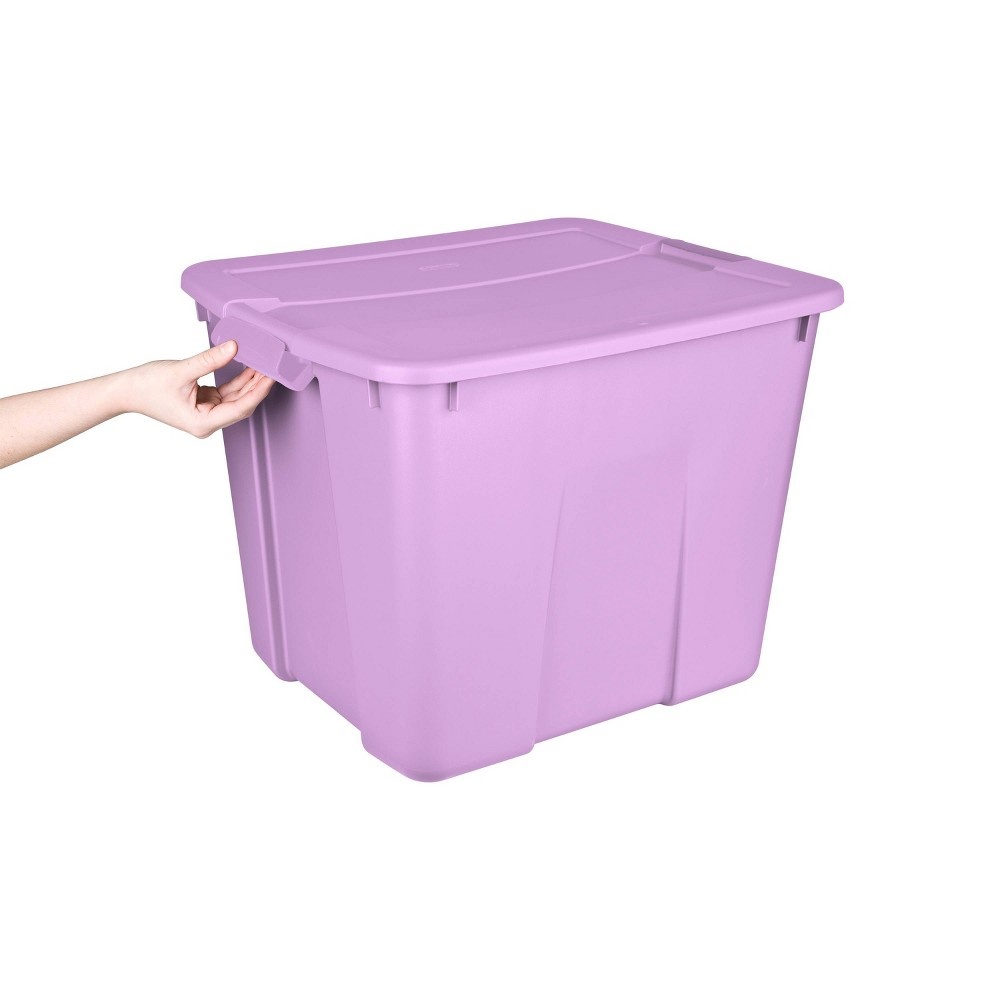 Bright Lilac 45-Gallon Latch Storage Tote Container