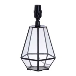 12"x6.5" Small Terrarium Table Lamp Base (Includes Light Bulb) Black - Threshold™: Metal Frame, No Assembly Required